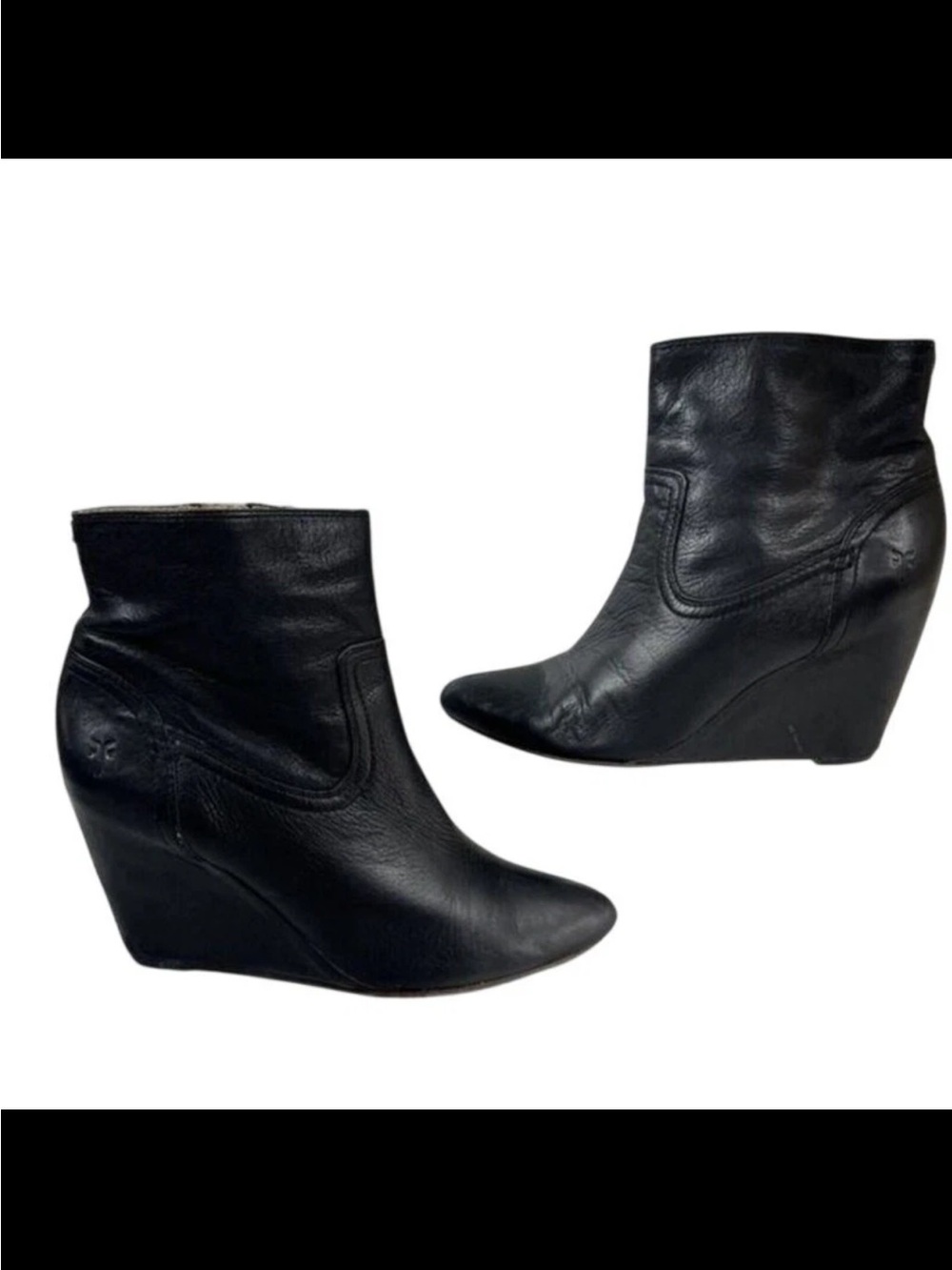 FRYE Frye Regina Wedge Ankle Boot size 9 black